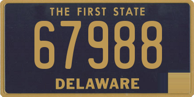 DE license plate 67988