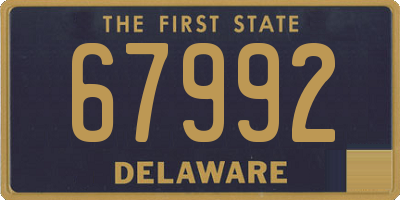 DE license plate 67992