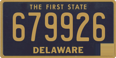 DE license plate 679926