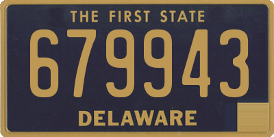 DE license plate 679943