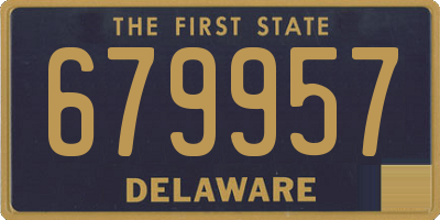 DE license plate 679957
