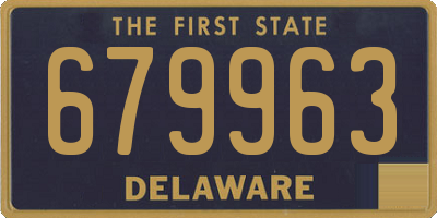 DE license plate 679963