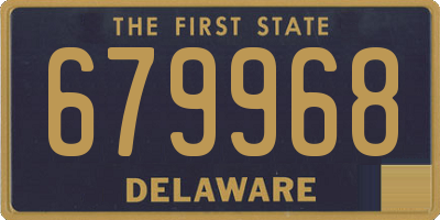 DE license plate 679968