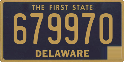 DE license plate 679970