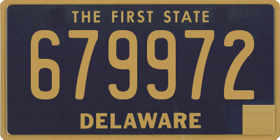 DE license plate 679972
