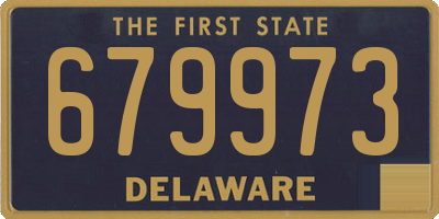 DE license plate 679973