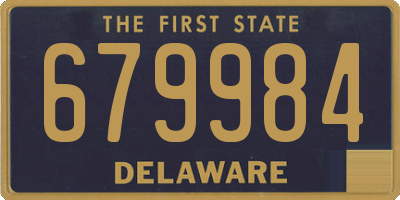 DE license plate 679984