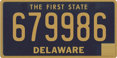 DE license plate 679986
