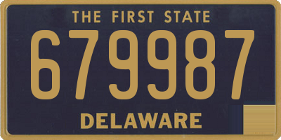 DE license plate 679987