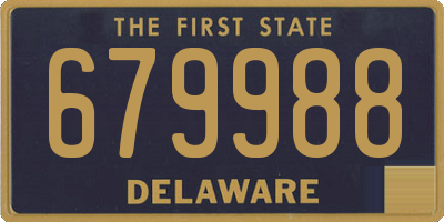 DE license plate 679988