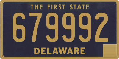 DE license plate 679992
