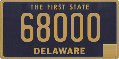 DE license plate 68000