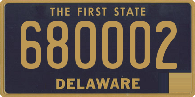 DE license plate 680002
