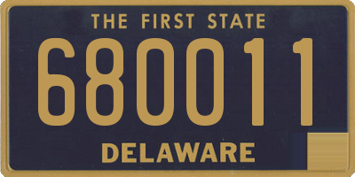 DE license plate 680011