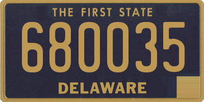 DE license plate 680035