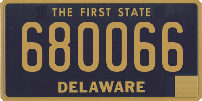 DE license plate 680066