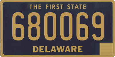 DE license plate 680069