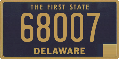 DE license plate 68007