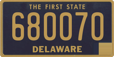 DE license plate 680070