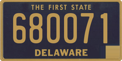 DE license plate 680071