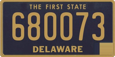 DE license plate 680073