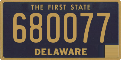 DE license plate 680077