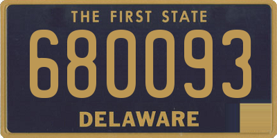 DE license plate 680093