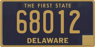 DE license plate 68012