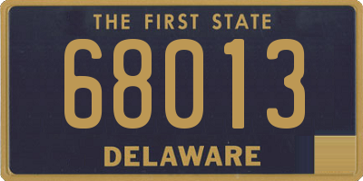 DE license plate 68013