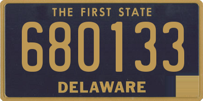 DE license plate 680133