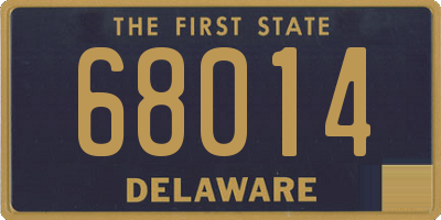 DE license plate 68014