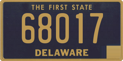 DE license plate 68017