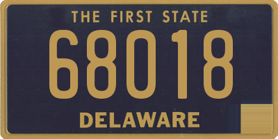 DE license plate 68018