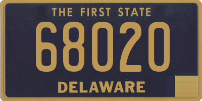 DE license plate 68020