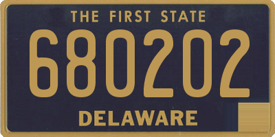 DE license plate 680202