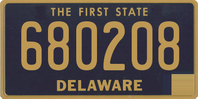 DE license plate 680208
