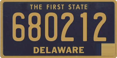 DE license plate 680212