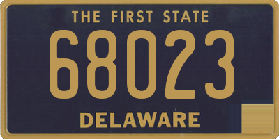DE license plate 68023