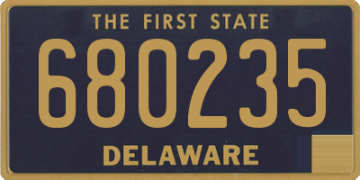 DE license plate 680235