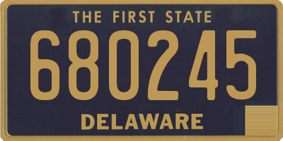 DE license plate 680245
