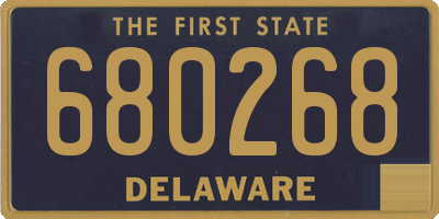 DE license plate 680268