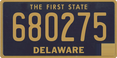DE license plate 680275