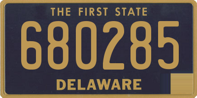DE license plate 680285