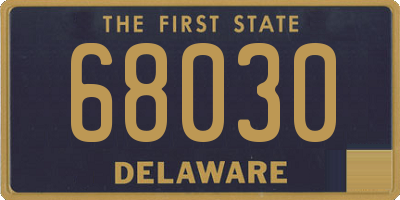 DE license plate 68030