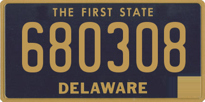 DE license plate 680308