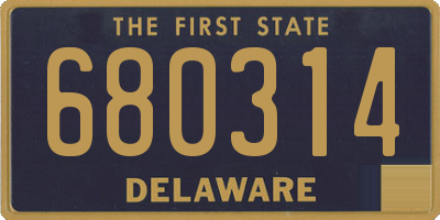 DE license plate 680314