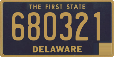 DE license plate 680321
