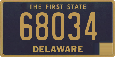 DE license plate 68034