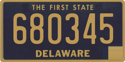 DE license plate 680345