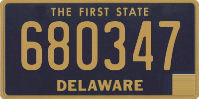 DE license plate 680347